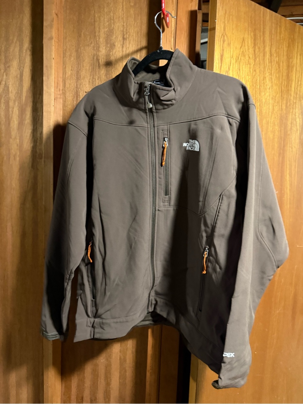 The North Face Men's Dark Brown Lightweight Jacket with Zip Pockets